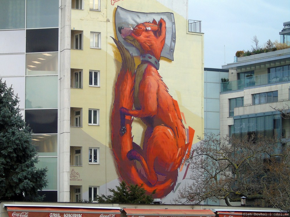 мурал, лиса, Братислава
