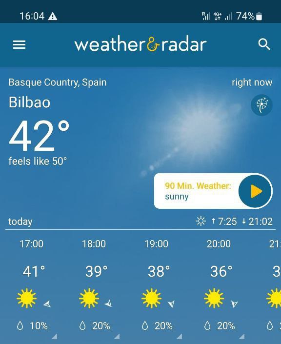 аномальная жара, 42 градуса, Бильбао, Bilbao